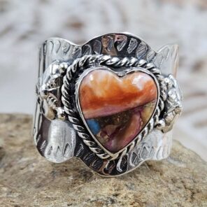 Pink Dahlia Turquoise Size US 9 Sterling Silver Ring (RS7-374)