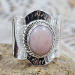 Pink Opal Size US 8 Sterling Silver Ring (RS7-388)