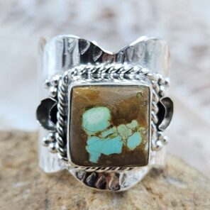 Mine 8 Turquoise Size US 6 925 Sterling Silver Ring (REXT88-270)