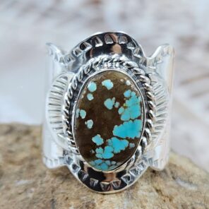 Mine 8 Turquoise Size US 6 925 Sterling Silver Ring (REXT88-269)