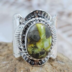Palamino Turquoise Matt Finish Size US 6 925 Sterling Silver Ring (REXT88-256)