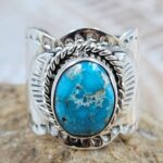 White Water Turquoise Size US 6 925 Sterling Silver Ring (REXT88-276)