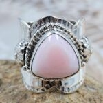 Pink Queen Conch Size US 7 925 Sterling Silver Ring (REXT88-273)