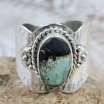 Black Jack Turquoise Size US 11 925 Sterling Silver Ring (REXT88-266)