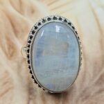 Rainbow Moonstone 925 Sterling Silver Ring (REXT111-106)