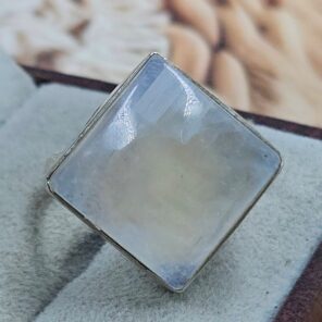 Rainbow Moonstone 925 Sterling Silver Ring (REXT111-110)