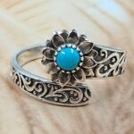 Kingman Turquoise 925 Sterling Silver Ring (RS35-146)