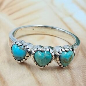 Kingman Turquoise 925 Sterling Silver Ring (RS9-341)