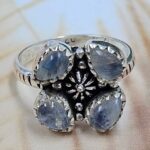 Rainbow Moonstone 925 Sterling Silver Ring (RS78-161)