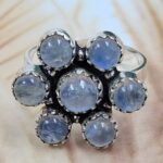 Rainbow Moonstone 925 Sterling Silver Ring (RS78-156)