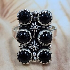 Black Onyx 925 Sterling Silver Ring (RS78-165)