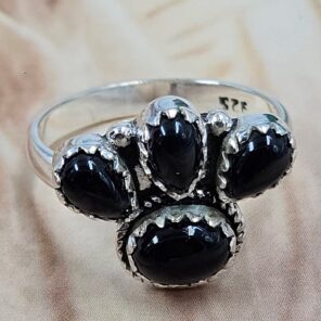 Black Onyx 925 Sterling Silver Ring (RS78-168)