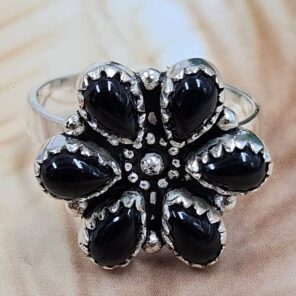 Black Onyx 925 Sterling Silver Ring (RS78-170)