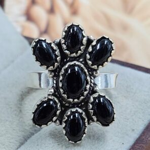 Black Onyx 925 Sterling Silver Ring (RS78-172)