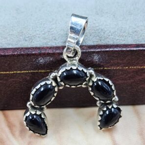 Black Onyx 925 Sterling Silver Pendant (RS78-173)