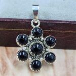 Black Onyx 925 Sterling Silver Pendant (RS78-174)