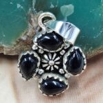Black Onyx 925 Sterling Silver Pendant (RS78-177)