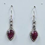 Ruby 1.25" 925 Sterling Silver Earrings (REXT111-146)