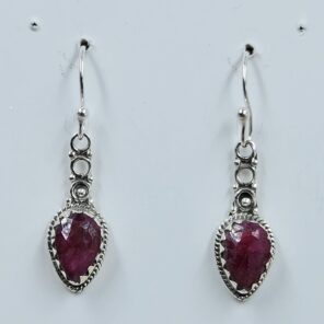 Ruby 1.25" 925 Sterling Silver Earrings (REXT111-146)
