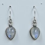 Rainbow Moonstone 1.25" 925 Sterling Silver Earrings (REXT111-138)