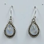 Rainbow Moonstone 1.25" 925 Sterling Silver Earrings (REXT111-141)