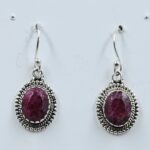 Ruby 1.25" 925 Sterling Silver Earrings (REXT111-145)