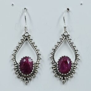Ruby 1.5" 925 Sterling Silver Earrings (REXT111-143)