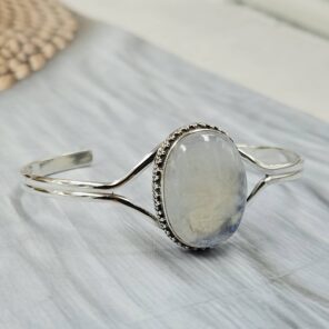Rainbow Moonstone 925 Sterling Silver Bracelet (REXT111-129)