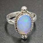 Ethiopian Opal Cut Size US 8 925 Sterling Silver Ring (REXT116-174)