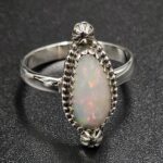 Ethiopian Opal Cut Size US 8 925 Sterling Silver Ring (REXT116-187)