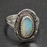 Ethiopian Opal Cut Size US 9 925 Sterling Silver Ring (REXT116-196)