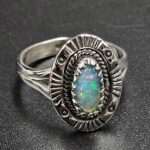 Ethiopian Opal Cut Size US 7 925 Sterling Silver Ring (REXT116-203)