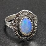 Ethiopian Opal Cut Size US 8 925 Sterling Silver Ring (REXT116-205)