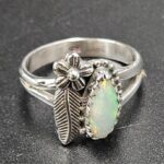 Ethiopian Opal Cut Size US 6 925 Sterling Silver Ring (REXT116-210)
