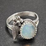 Ethiopian Opal Cut Size US 8 925 Sterling Silver Ring (REXT116-211)