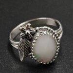 Ethiopian Opal Rose Cut Size US 9 925 Sterling Silver Ring (REXT116-220)