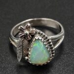 Ethiopian Opal Rose Cut Size US 7 925 Sterling Silver Ring (REXT116-221)