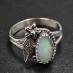 Ethiopian Opal Rose Cut Size US 8 925 Sterling Silver Ring (REXT116-223)