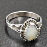 Ethiopian Opal Rose Cut Size US 8 925 Sterling Silver Ring (REXT116-230)