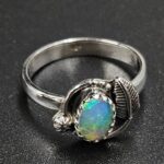 Ethiopian Opal Rose Cut Size US 7 925 Sterling Silver Ring (REXT116-233)