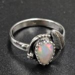 Ethiopian Opal Rose Cut Size US 8 925 Sterling Silver Ring (REXT116-236)