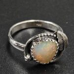 Ethiopian Opal Rose Cut Size US 8 925 Sterling Silver Ring (REXT116-248)