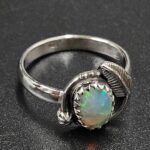 Ethiopian Opal Rose Cut Size US 7 925 Sterling Silver Ring (REXT116-251)