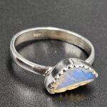 Ethiopian Opal Carved Size US 7 925 Sterling Silver Ring (REXT115-238)