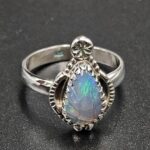 Ethiopian Opal Carved Size US 7 925 Sterling Silver Ring (REXT115-245)