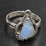 Ethiopian Opal Carved Size US 9 925 Sterling Silver Ring (REXT115-249)
