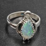 Ethiopian Opal Carved Size US 7 925 Sterling Silver Ring (REXT115-250)