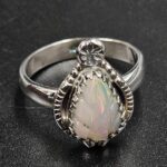 Ethiopian Opal Carved Size US 6 925 Sterling Silver Ring (REXT115-251)