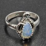 Ethiopian Opal Carved Size US 6 925 Sterling Silver Ring (REXT115-247)