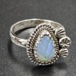 Ethiopian Opal Carved Size US 7 925 Sterling Silver Ring (REXT116-137)